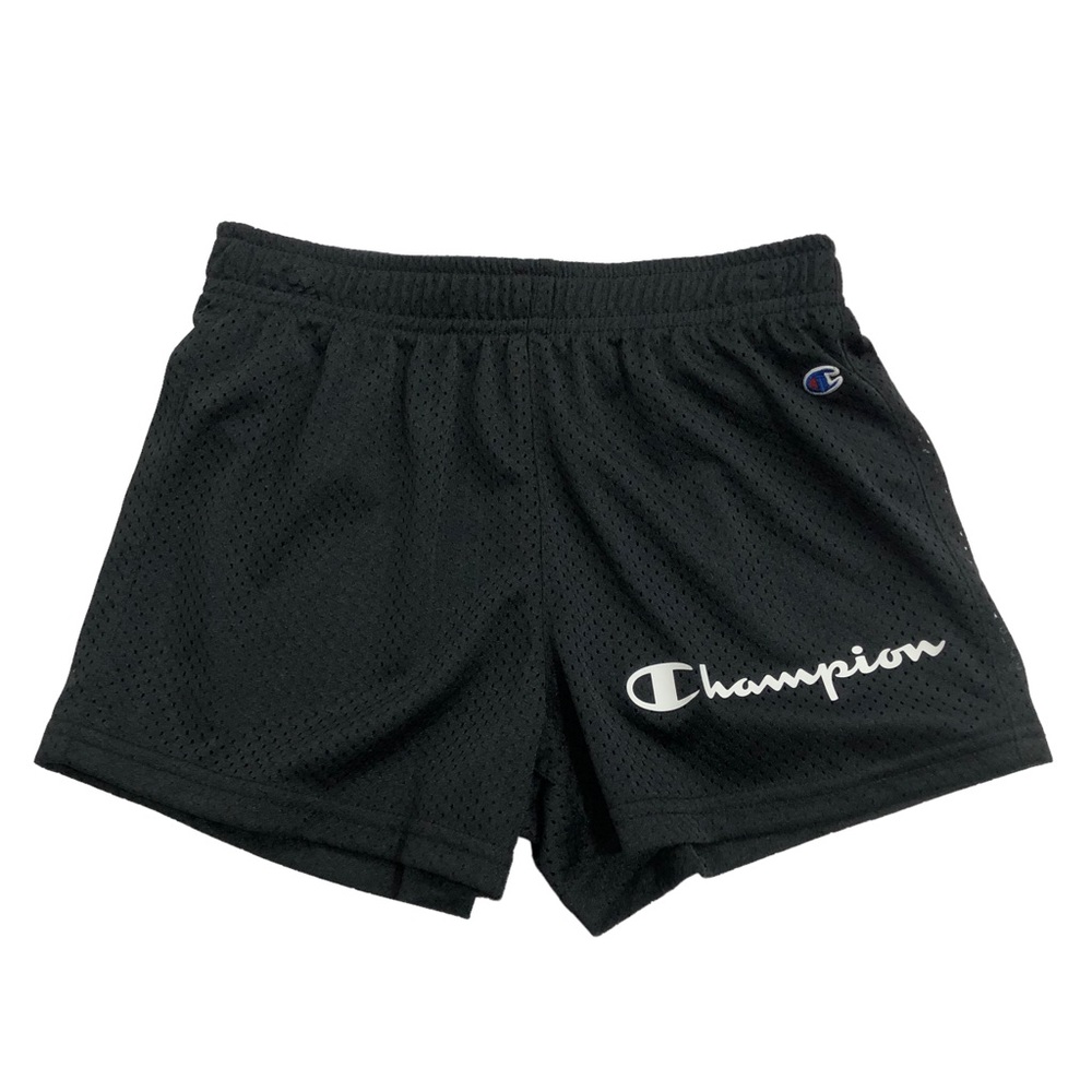 CHAMPION Shorts Athletic Wear Black Mesh Elastic Waist Size Small
